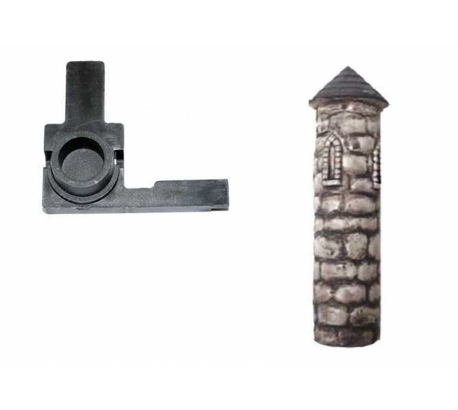 WILLIAMS Medieval Madness Pinball UPPER LEFT TOWER CASTLE #31-2827 & MOAT BASE #03-9814-2 - NOS - FREE SHIPPING