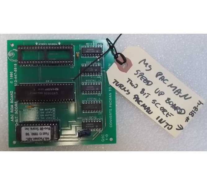 MS. PAC-MAN PACMAN Speed Up Video Arcade Machine Game PCB Printed Circuit Board #813-4 for sale  
