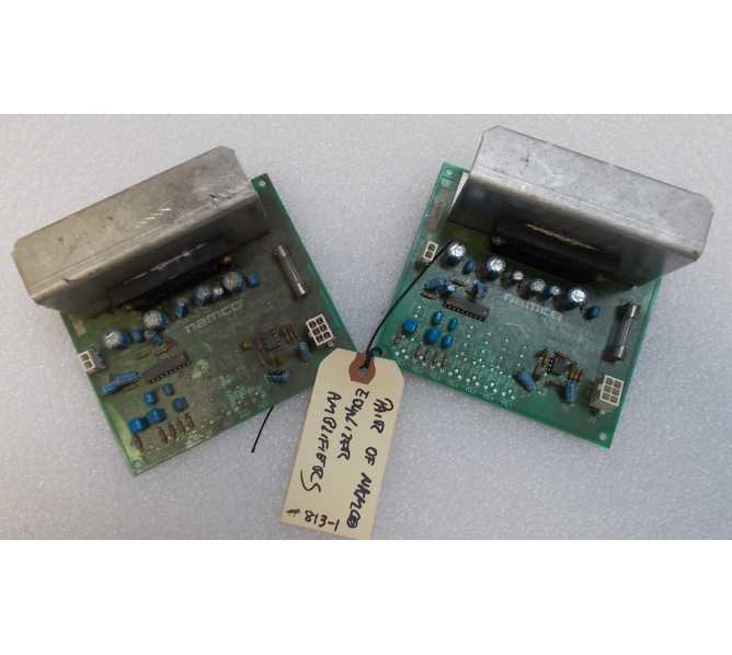 NAMCO Equalizer Amplifier Arcade Machine Game PCB Printed Circuit Boards Lot of 2 - #813-1