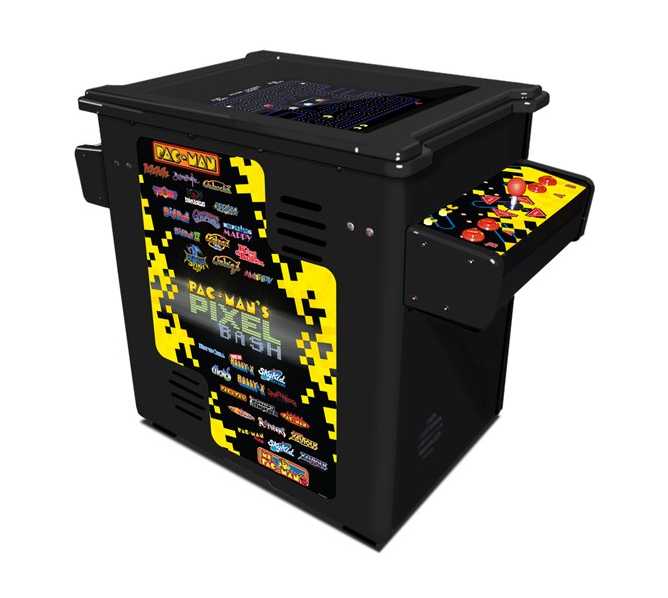 NAMCO PAC-MAN PIXEL BASH Arcade Machine Game BLACK CABINET COCKTAIL TABLE for sale 