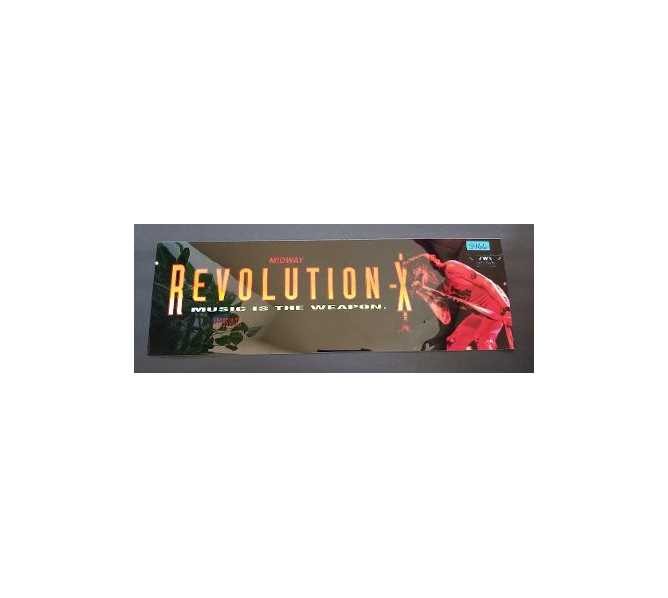 NAMCO REVOLUTION X Arcade Machine Game Flexible Overhead Header Marquee #5466 for sale 