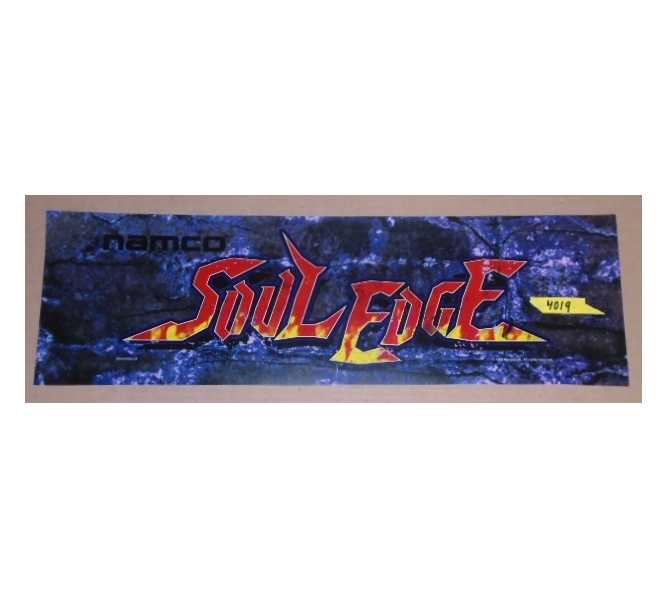 NAMCO SOUL EDGE Arcade Machine Game Overhead FLEXIBLE Header #4019 for sale 