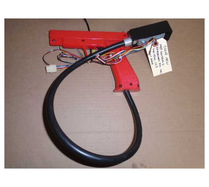 NAMCO TIME CRISIS 1, II, 3 / POINT BLANK 1 & 2 Arcade Machine Game GUN with HAPP CONTROL CABLE #3164 for sale  