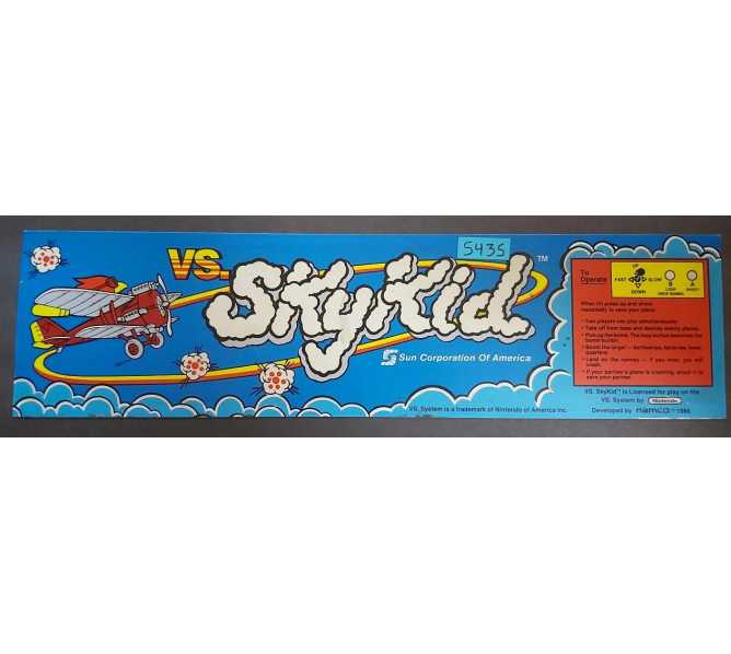 NAMCO VS. SKYKID Arcade Machine Game Flexible Overhead Header Marquee #5435 for sale