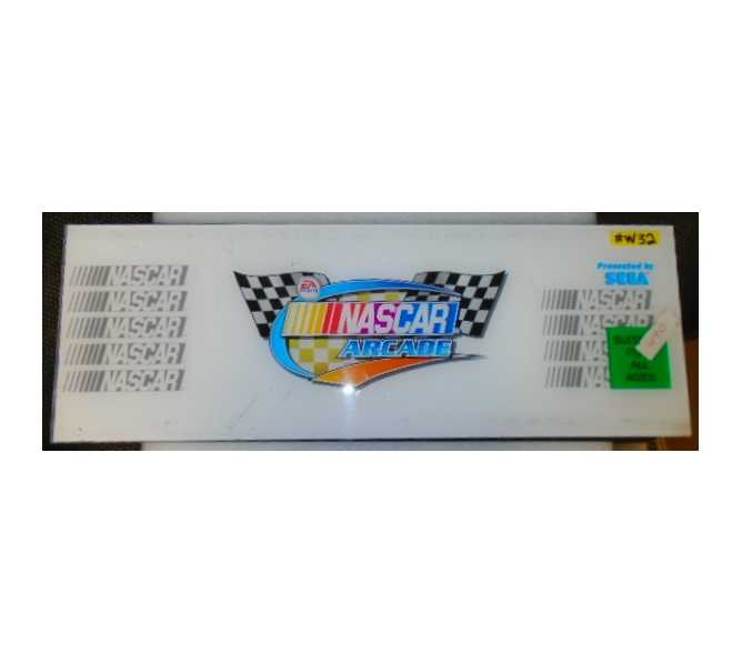 NASCAR ARCADE Machine Game Overhead Header PLEXIGLASS for sale #W32 
