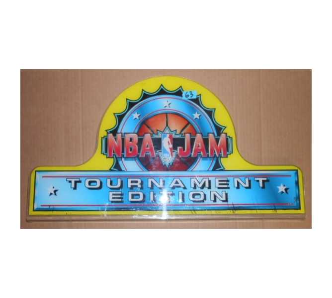 NBA JAM TOURNAMENT EDITION Arcade Machine Game Overhead Header PLEXIGLASS for sale #63 