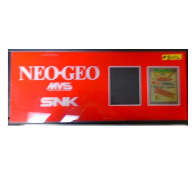 NEO GEO SYSTEM Arcade Machine Game Overhead Marquee Header PLEXIGLASS for sale #B102  