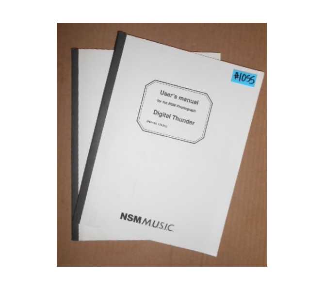 NSM DIGITAL THUNDER PHONOGRAPH USER'S MANUAL & SERVICE MANUAL #1055 for sale 