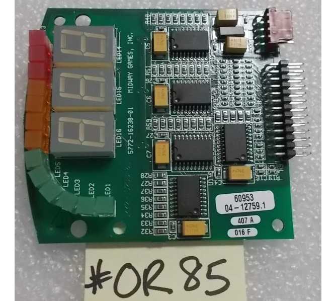 OFF ROAD THUNDER Arcade Machine Game PCB Printed Circuit SPEED/RPM board #OR85 for sale by MIDWAY 