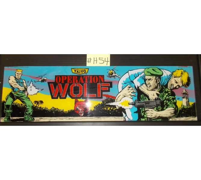 OPERATION WOLF Arcade Machine Game Overhead Header Marquee #H54 for sale by TAITO  