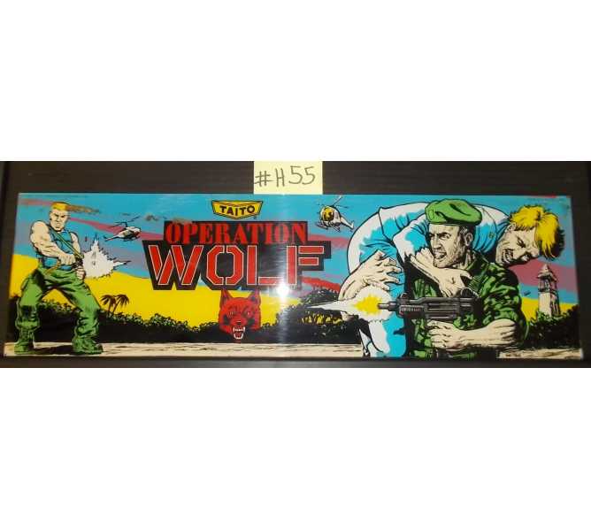 OPERATION WOLF Arcade Machine Game Overhead Header Marquee #H55 for sale by TAITO 