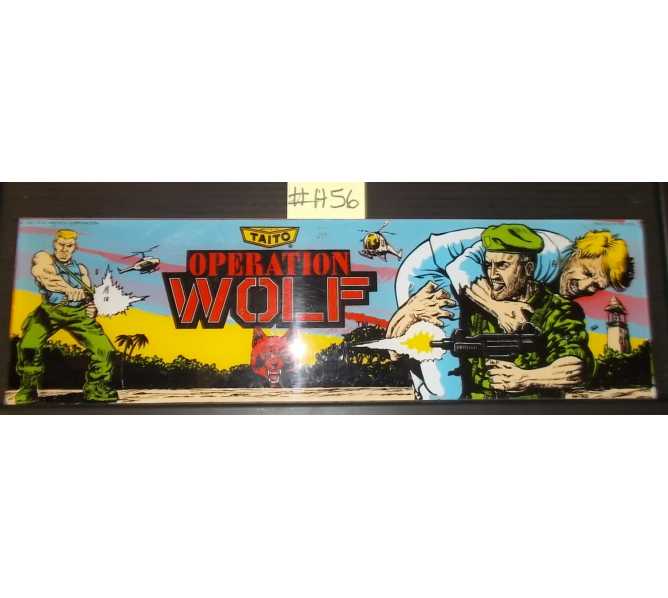 OPERATION WOLF Arcade Machine Game Overhead Header Marquee #H56 for sale by TAITO 
