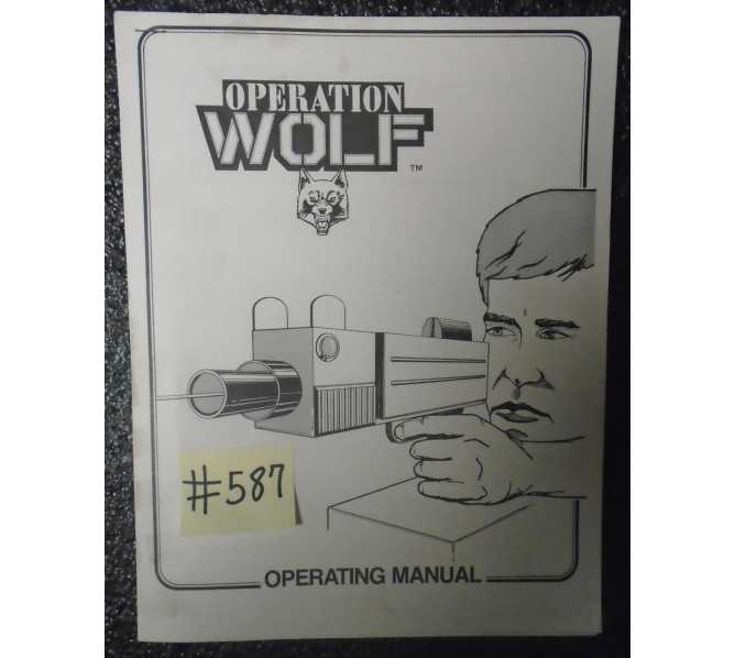 OPERATION WOLF CABINET Video Arcade Machine Game Service Instruction Manual #587 for sale - MIDWAY