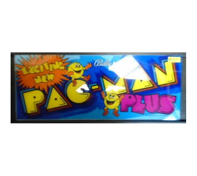 PAC-MAN PACMAN PLUS Arcade Machine Game Overhead Header #G41 for sale by NAMCO