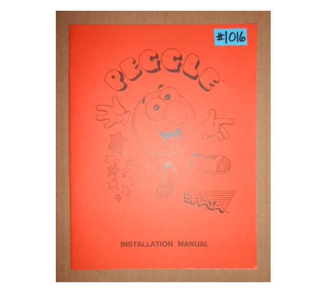 PEGGLE Arcade Machine Game INSTALLATION MANUAL #1016 for sale  