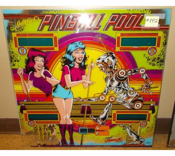 PINBALL POOL Pinball Machine Game Backglass Backbox Artwork - #PP2 by GOTTLIEB  