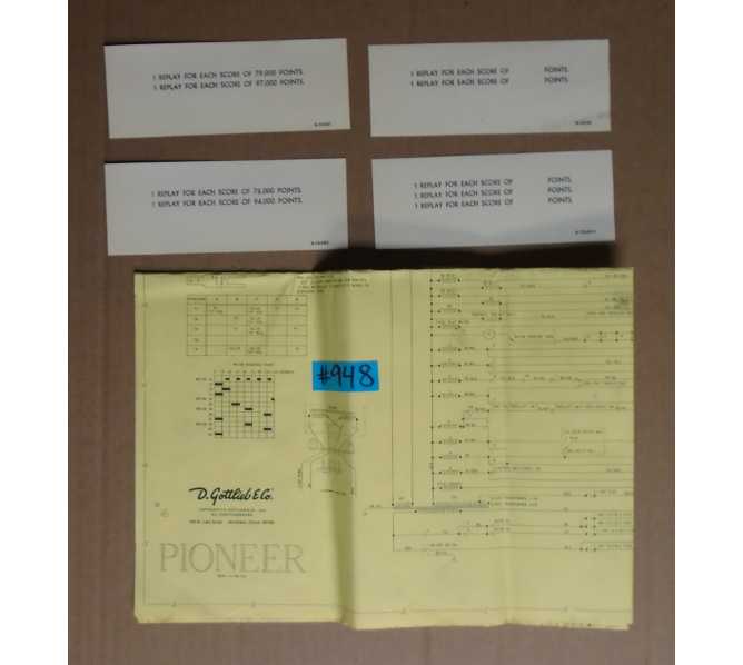 PIONEER Pinball Machine Game SCHEMATIC & MORE #948 for sale  