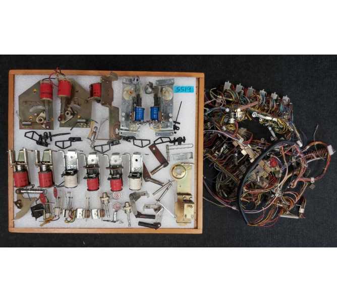PLAYMATIC SPAIN VERSION Pinball Machine Game PLAYFIELD HARNESS, COILS & RELAYS LOT #5519 for sale  