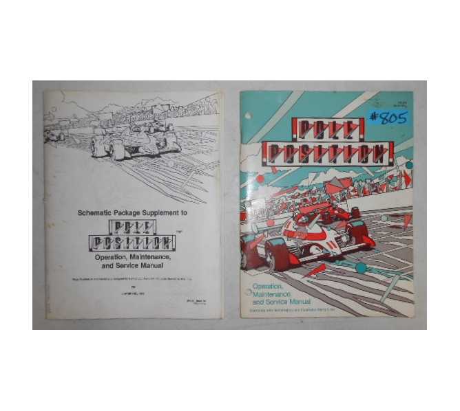 POLE POSITION Arcade Machine Game OPERATIONS, MAINTENANCE and SERVICE MANUAL with ILLUSTRATED PARTS LISTS & SCHEMATICS #805 for sale 
