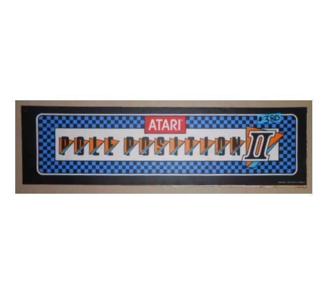 POLE POSITION II Arcade Machine Game FLEXIBLE Overhead Marquee Header #380 for sale  