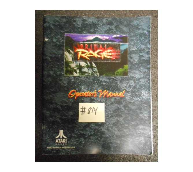 PRIMAL RAGE Arcade Machine Game OPERATORS MANUAL #814 for sale  