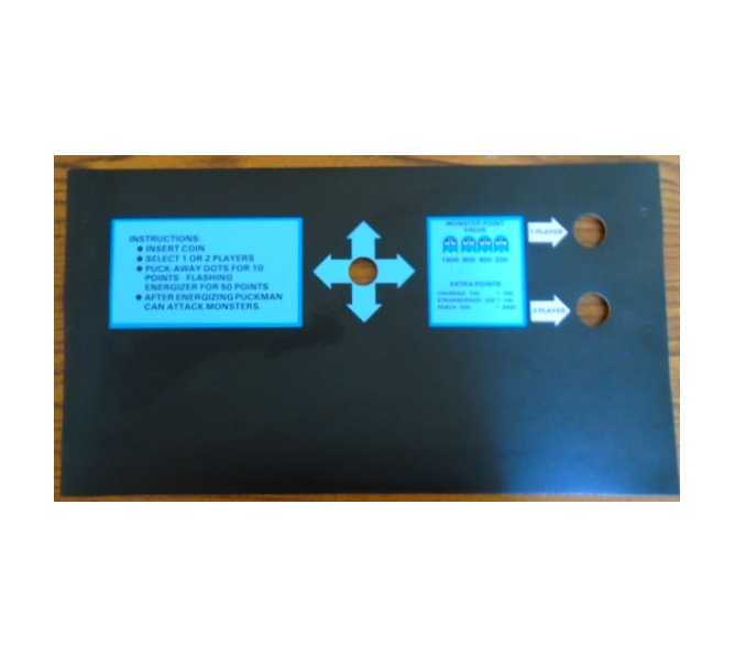 PUCKMAN Arcade Game Machine ORIGINAL Lexan Control Panel Overlay for sale  