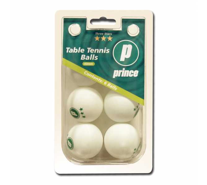 Prince 3-Star Table Tennis Balls Ping Pong Balls Official size 40mm (White, 6-Pack) for sale