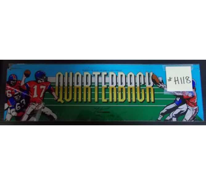QUARTERBACK Arcade Machine Game Overhead Header Marquee #H118 for sale by LELAND CORP. 