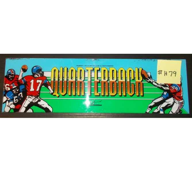 QUARTERBACK Arcade Machine Game Overhead Header Marquee #H78 for sale by LELAND CORP. 