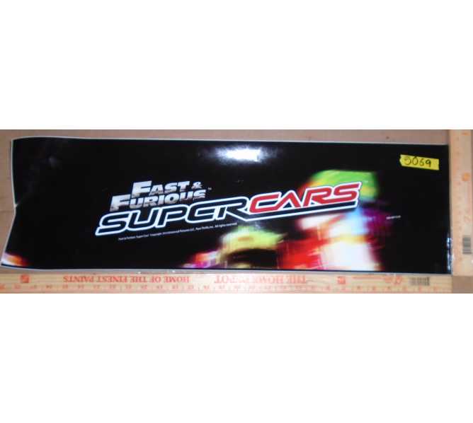 RAW THRILLS THE FAST and THE FURIOUS Arcade Game Machine FLEXIBLE HEADER #5069 for sale  