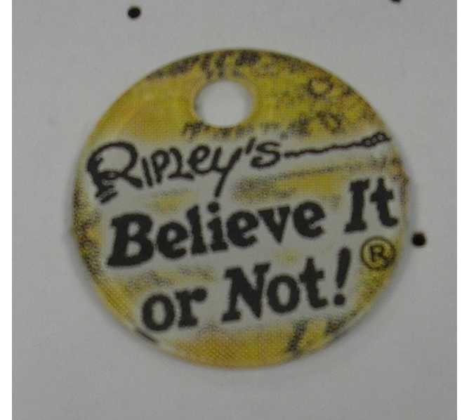 RIPLEY'S BELIEVE IT OR NOT Original Pinball Machine Promotional Key Fob Keychain Plastic #1 - Stern