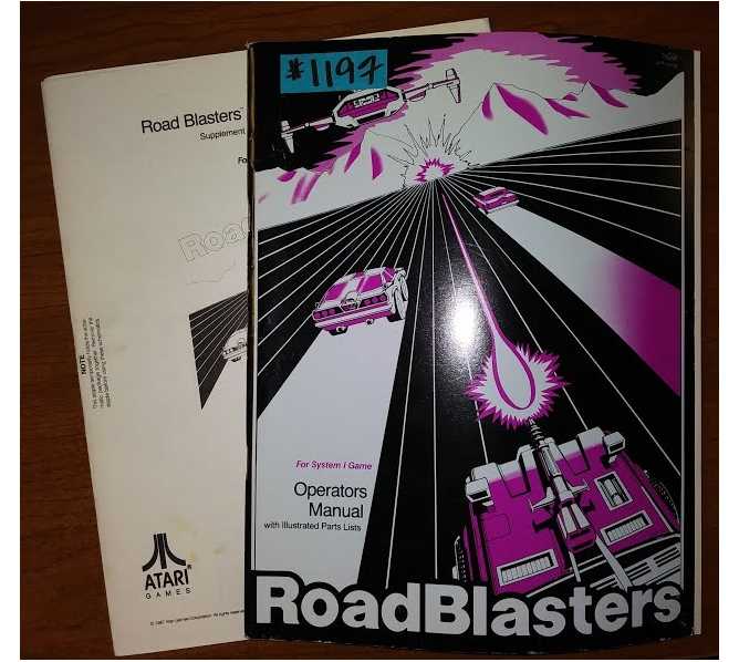 ROAD BLASTERS Arcade Machine Game OPERATORS MANUAL with ILLUSTRATED PARTS LISTS & SCHEMATICS #1197 for sale  