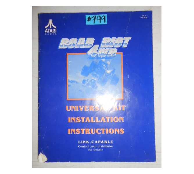 ROAD RIOT 4WD Arcade Machine Game UNIVERSAL KIT INSTALLATION INSTRUCTIONS #799 for sale 
