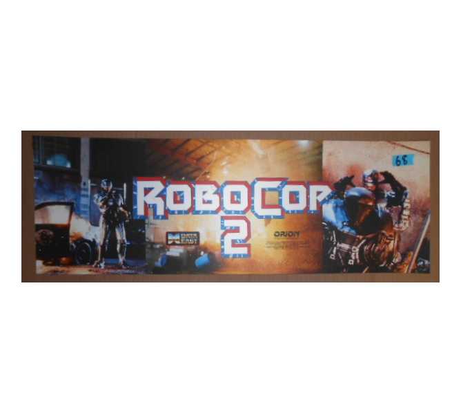 DATA EAST ROBOCOP 2 Arcade Machine Game FLEXIBLE Overhead Marquee Header #68 for sale  