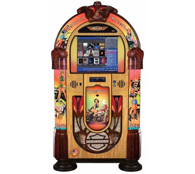 ROCK-OLA AMERICAN BEAUTIES Nostalgic Bubbler 19" Touchscreen Jukebox Music Center for sale 