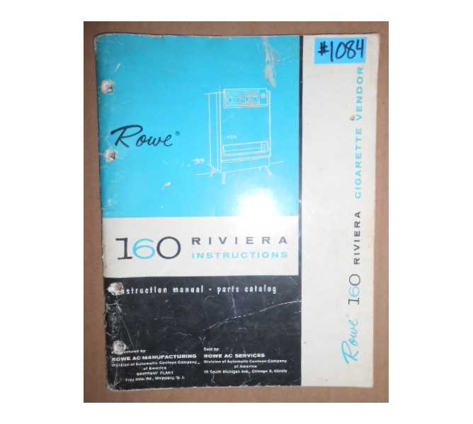 ROWE 526 / 428 Cigarette Vending Machine SERVICE MANUAL / PARTS CATALOG #1086 for sale 