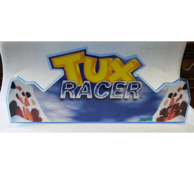 ROXOR GAMES TUX RACER Arcade Game Machine PLEXIGLASS TOPPER #5644 for sale 