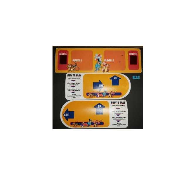 SAMMY KEY CATCHER Arcade Machine Game 3 pc. LEXAN DECAL SET #9 for sale 