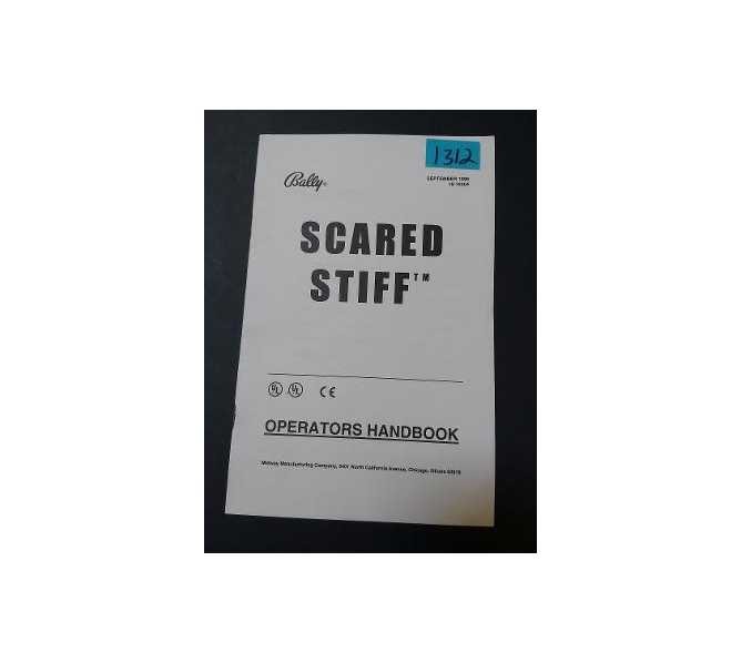 SCARED STIFF Pinball OPERATORS HANDBOOK #1312 for sale