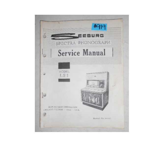 SEEBURG MODEL LS 1 Jukebox SERVICE MANUAL #919 for sale  