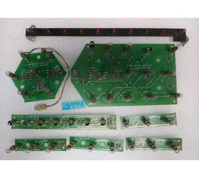 SEGA CUE BALL WIZARD Pinball Machine PCB Printed Circuit Boards LAMP BOARD LOT #5494 for sale  