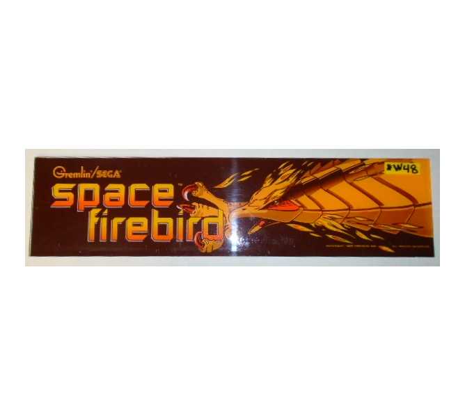SPACE FIREBIRD Arcade Machine Game Overhead Header PLEXIGLASS for sale #W48 by GREMLIN/SEGA 