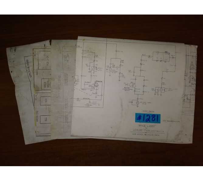 SPACE LASER Arcade Machine Game SCHEMATICS #1281 for sale 