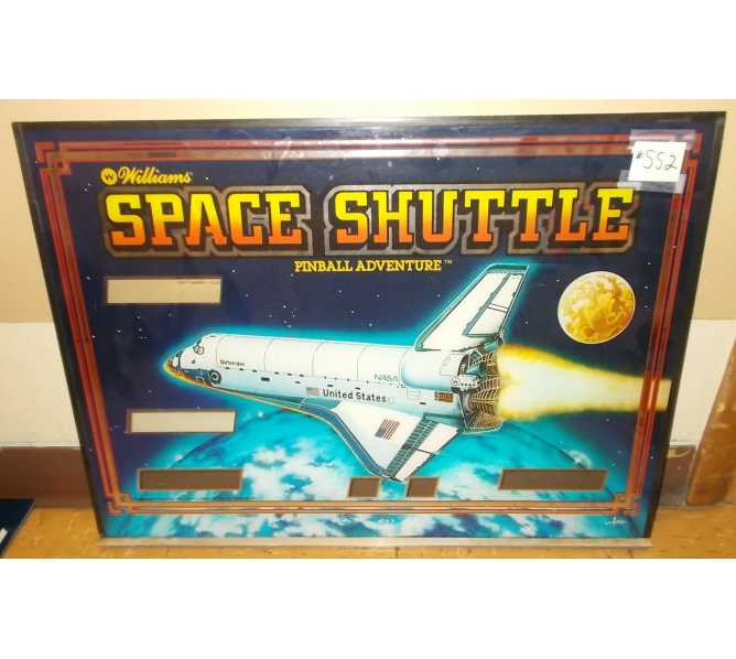 SPACE SHUTTLE Pinball Machine Game Backglass Backbox Artwork - #SS2 by WILLIAMS 