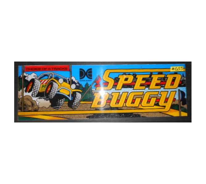 SPEED BUGGY Arcade Machine Game Overhead Header Marquee #G53 for sale by DATA EAST 