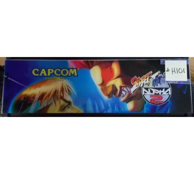 ST. FIGHTER ALPHA 2 Arcade Machine Game Overhead Marquee Header by CAPCOM for sale #H101 