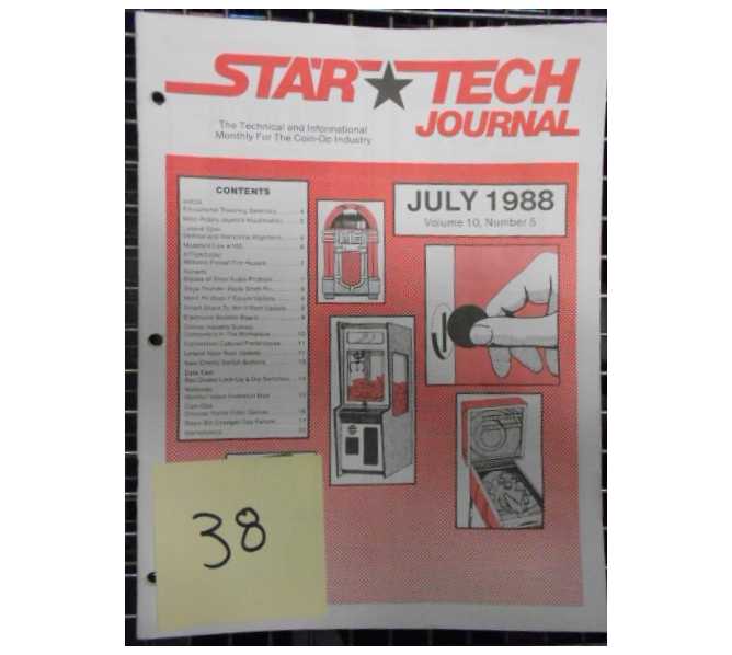 STAR TECH JOURNAL VOLUME 10 NUMBER 5 JULY 1988 Technical Monthly Publication #38  