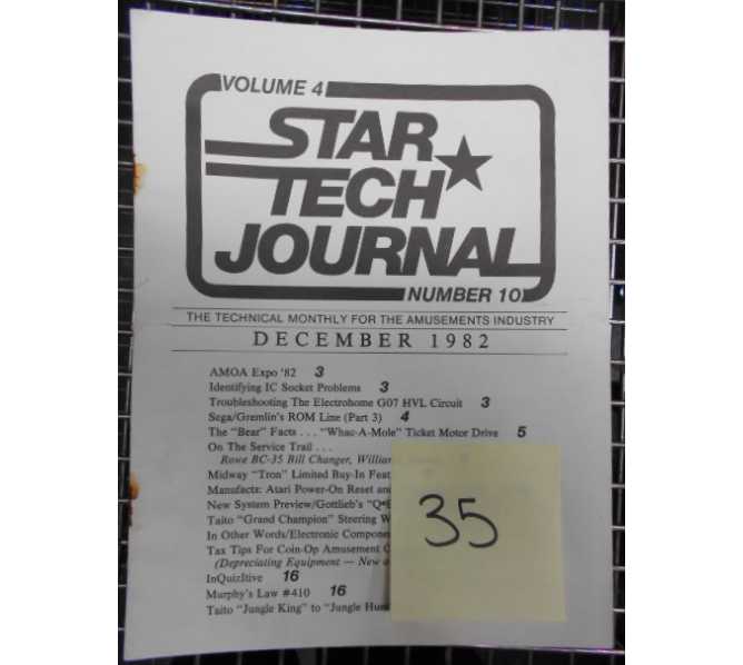 STAR TECH JOURNAL VOLUME 4 NUMBER 10 DECEMBER 1982 Technical Monthly Publication #35 