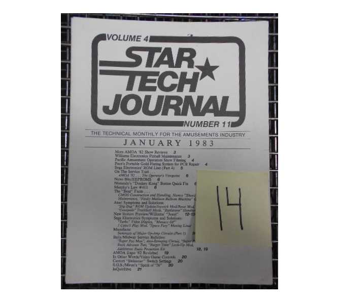 STAR TECH JOURNAL VOLUME 4 NUMBER 11 JANUARY 1983 Technical Monthly Publication #14  
