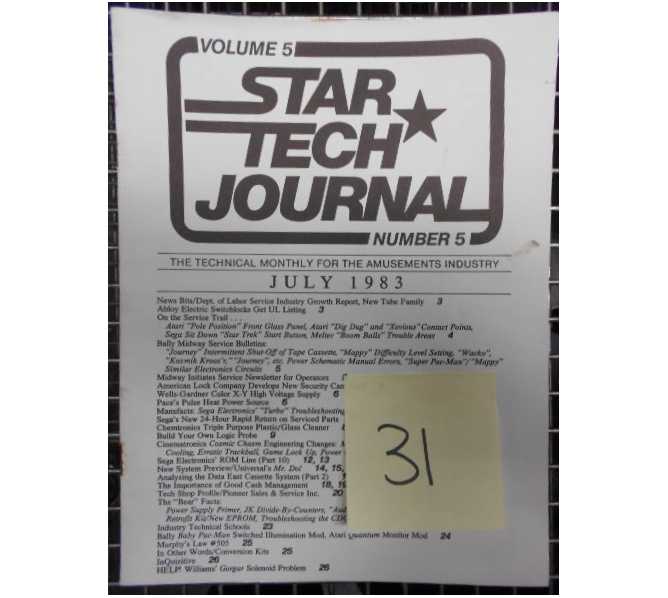 STAR TECH JOURNAL VOLUME 5 NUMBER 5 JULY 1983 Technical Monthly Publication #31